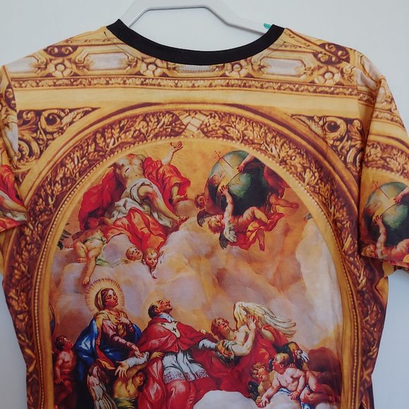 Tshirt with St Charles Borromeo from famous Italian painting made in Portugal - Picture 3 of 11